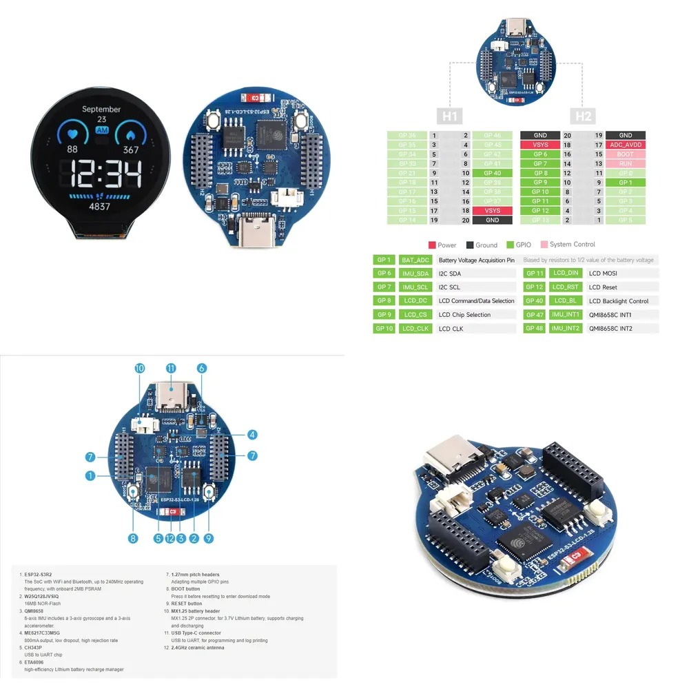 Esp32 Development Board - Scheda di sviluppo ESP32-S3 con display